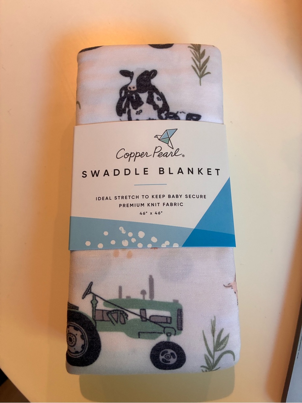 Copper Pearl Jo Knit Swaddle Blanket NWT Farm 46x46